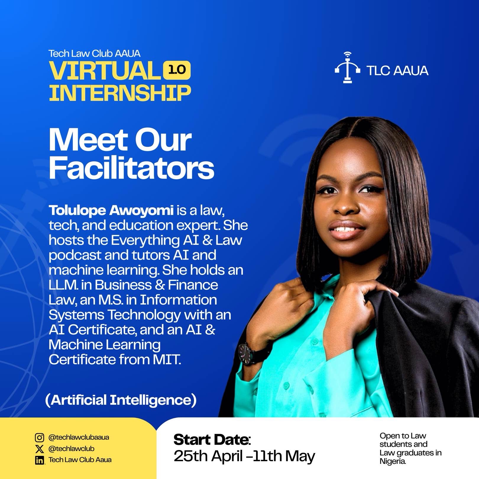 AI Facilitator at Tech Law Virtual Internship